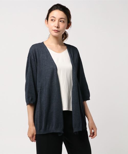 Samansa Mos2（サマンサ モスモス）の「コーヒー混 機能素材トッパーカーディガン（ニット/セーター・レディース・オフホワイト/ベージュ/ネイビー・ﾌﾘ-）」の3枚目の写真