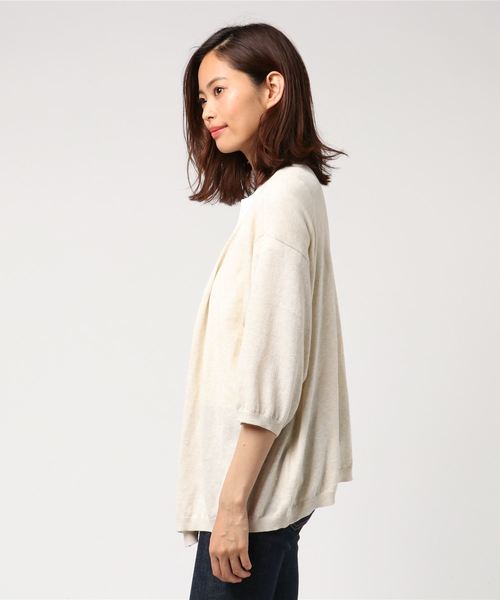 Samansa Mos2（サマンサ モスモス）の「コーヒー混 機能素材トッパーカーディガン（ニット/セーター・レディース・オフホワイト/ベージュ/ネイビー・ﾌﾘ-）」の5枚目の写真