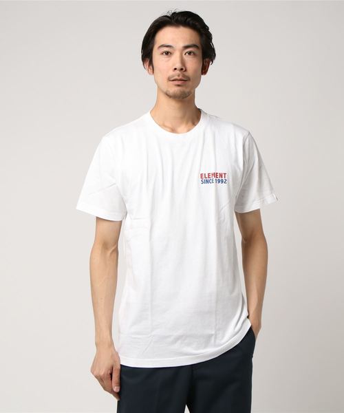 ELEMENT(エレメント)の「ELEMENT メンズ LABEL SS Tシャツ(Tシャツ/カットソー・メンズ・ホワイト/ブラック・LARGE/X-LARGE/MEDIUM)」の2枚目の写真
