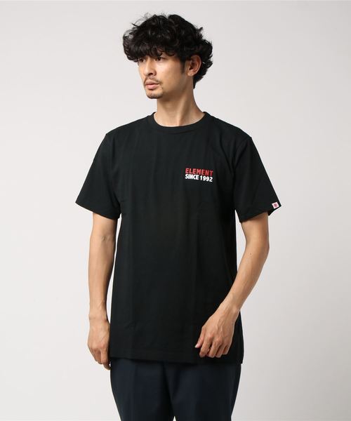 ELEMENT(エレメント)の「ELEMENT メンズ LABEL SS Tシャツ(Tシャツ/カットソー・メンズ・ホワイト/ブラック・LARGE/X-LARGE/MEDIUM)」の1枚目の写真