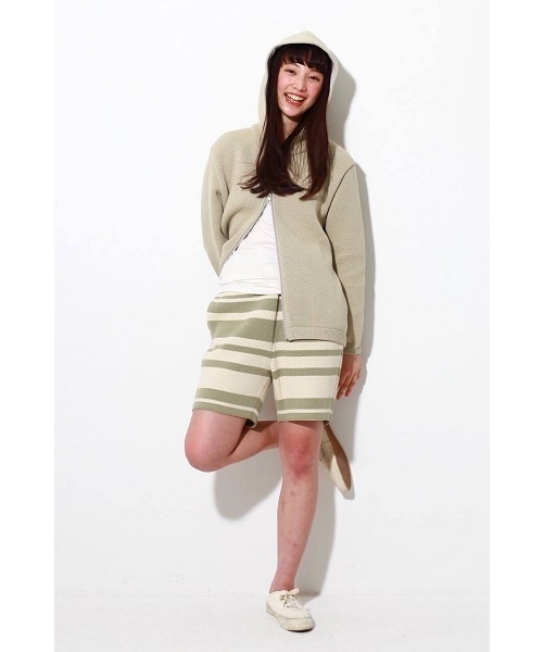 PARKS TOKYO SELECT(パークストウキョウセレクト)の「【toiro】ハニカムフーディ/ジップアップパーカー(パーカー・レディース・ベージュ系その他/インディゴブルー/バーガンディー・SMALL/MEDIUM)」の8枚目の写真
