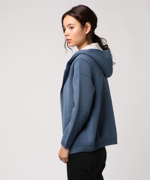 PARKS TOKYO SELECT(パークストウキョウセレクト)の「【toiro】ハニカムフーディ/ジップアップパーカー(パーカー・レディース・ベージュ系その他/インディゴブルー/バーガンディー・SMALL/MEDIUM)」の4枚目の写真