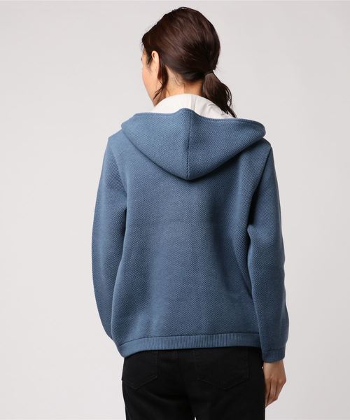 PARKS TOKYO SELECT(パークストウキョウセレクト)の「【toiro】ハニカムフーディ/ジップアップパーカー(パーカー・レディース・ベージュ系その他/インディゴブルー/バーガンディー・SMALL/MEDIUM)」の5枚目の写真