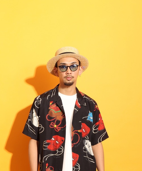 ROTAR（ローター）の「Lip Boater ストローハット カンカン帽（ハット・メンズ・ブラック/ブラウン・FREE）」の12枚目の写真
