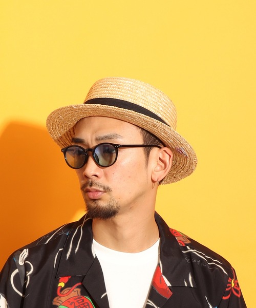 ROTAR（ローター）の「Lip Boater ストローハット カンカン帽（ハット・メンズ・ブラック/ブラウン・FREE）」の10枚目の写真