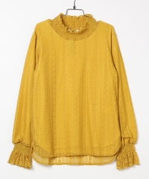 GLOBAL WORK | 【ジュニア】レースハイネックPO長袖/800921(シャツ/ブラウス)