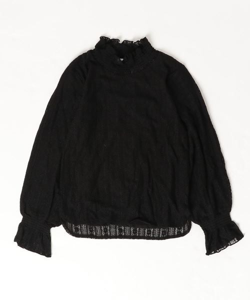 GLOBAL WORK（グローバルワーク）の「【ジュニア】レースハイネックPO長袖/800921（シャツ/ブラウス・キッズ・ホワイト/イエロー/ブラック・LARGE/MEDIUM）」の18枚目の写真