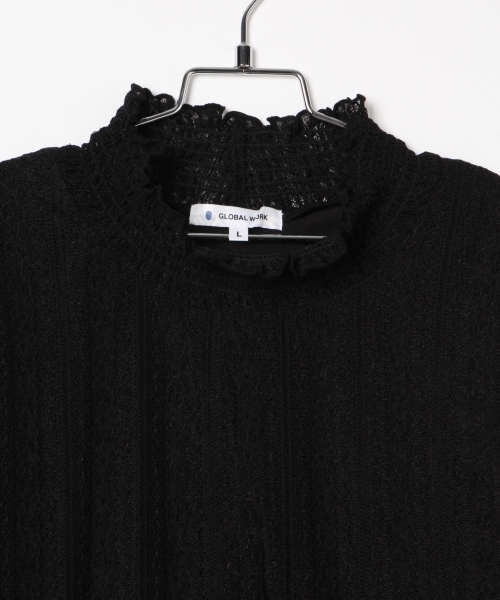 GLOBAL WORK（グローバルワーク）の「【ジュニア】レースハイネックPO長袖/800921（シャツ/ブラウス・キッズ・ホワイト/イエロー/ブラック・LARGE/MEDIUM）」の13枚目の写真