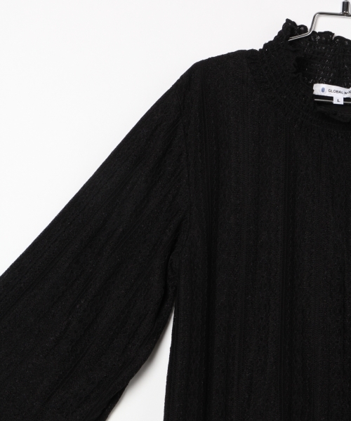 GLOBAL WORK（グローバルワーク）の「【ジュニア】レースハイネックPO長袖/800921（シャツ/ブラウス・キッズ・ホワイト/イエロー/ブラック・LARGE/MEDIUM）」の14枚目の写真