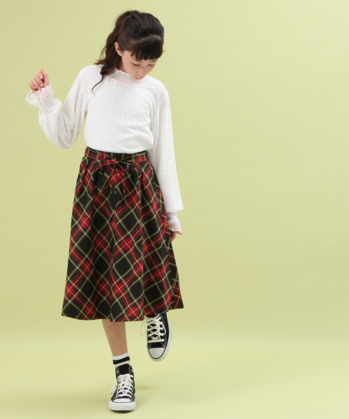 GLOBAL WORK（グローバルワーク）の「【ジュニア】レースハイネックPO長袖/800921（シャツ/ブラウス・キッズ・ホワイト/イエロー/ブラック・LARGE/MEDIUM）」の19枚目の写真