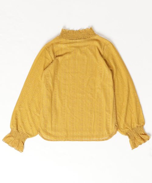 GLOBAL WORK（グローバルワーク）の「【ジュニア】レースハイネックPO長袖/800921（シャツ/ブラウス・キッズ・ホワイト/イエロー/ブラック・LARGE/MEDIUM）」の4枚目の写真