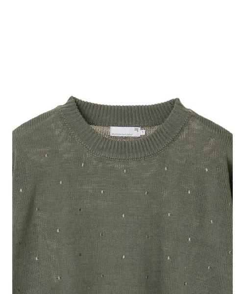 Sevendays Sunday セブンデイズサンデイ のファッション ドット刺繍クルーネックニットプルオーバー ニット セーター ニット セーター セール