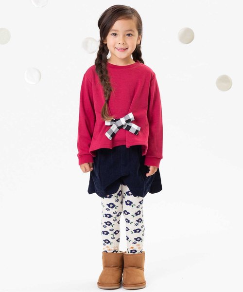 apres les cours（アプレレクール）の「スカラップショートパンツ ショート丈（その他パンツ・キッズ・ネイビー/キャメル/ドット/レンガ・90/100/110/120/80/130/140）」の7枚目の写真