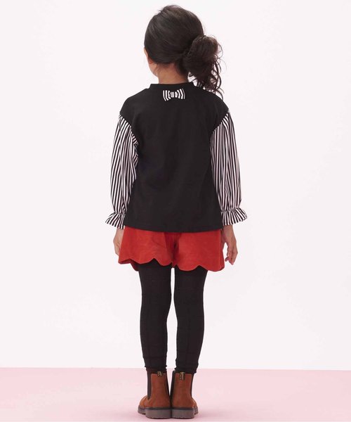 apres les cours（アプレレクール）の「スカラップショートパンツ ショート丈（その他パンツ・キッズ・ネイビー/キャメル/ドット/レンガ・90/100/110/120/80/130/140）」の10枚目の写真