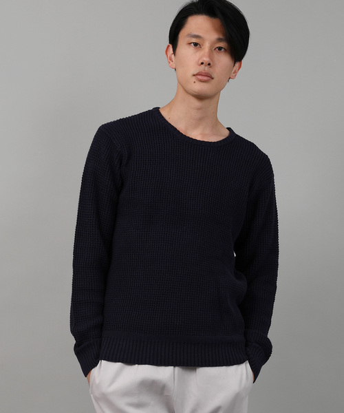 Ressaca(レサーカ)の「ラーベンビッグクルーネックニット(ニット/セーター・メンズ・ベージュ/ブラック/グレー/インディゴブルー/ネイビー/ピンク/ホワイト/イエロー/ブルーグリーン・M/L)」の6枚目の写真