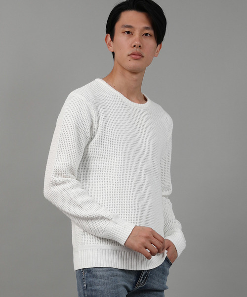 Ressaca(レサーカ)の「ラーベンビッグクルーネックニット(ニット/セーター・メンズ・ベージュ/ブラック/グレー/インディゴブルー/ネイビー/ピンク/ホワイト/イエロー/ブルーグリーン・M/L)」の3枚目の写真