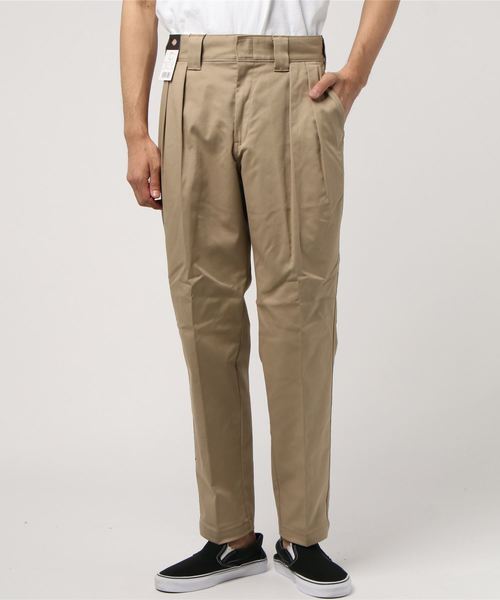 Dickies（ディッキーズ）の「Dickies (ディッキーズ)  TCﾂｲﾙｽﾄﾚｯﾁ入りﾜｲﾄﾞﾊﾟﾝﾂ（チノパンツ・メンズ・ブラック/ベージュ系その他・28/30/32/34/36）」の2枚目の写真