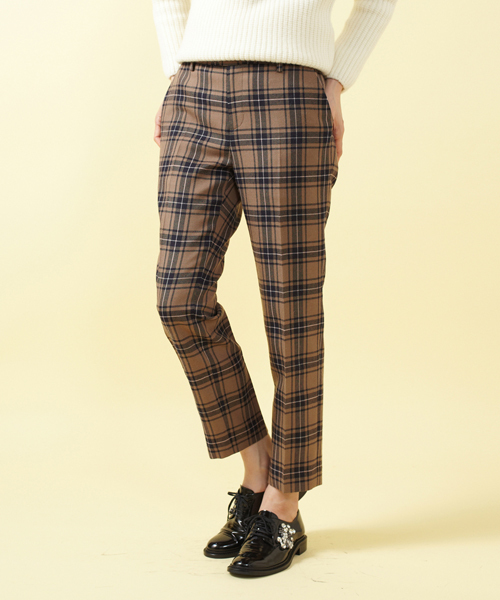 UNITED ARROWS（ユナイテッドアローズ）の「UAB チェック パンツ†(mg1312uC)◆◆◆（その他パンツ・レディース・ベージュ/ネイビー・34/36/38/40）」の2枚目の写真