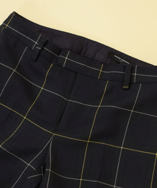 UNITED ARROWS（ユナイテッドアローズ）の「UAB チェック パンツ†(mg1312uC)◆◆◆（その他パンツ・レディース・ベージュ/ネイビー・34/36/38/40）」の7枚目の写真