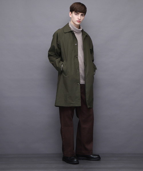 EMMA CLOTHES(エマクローズ)の「全面裏ボアオーバーバルカラーコート(ステンカラーコート・メンズ・ブラック/オリーブ・M/L)」の18枚目の写真