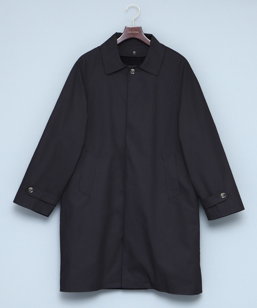 EMMA CLOTHES(エマクローズ)の「全面裏ボアオーバーバルカラーコート(ステンカラーコート・メンズ・ブラック/オリーブ・M/L)」の7枚目の写真
