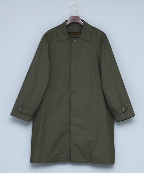 EMMA CLOTHES(エマクローズ)の「全面裏ボアオーバーバルカラーコート(ステンカラーコート・メンズ・ブラック/オリーブ・M/L)」の14枚目の写真