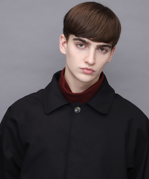EMMA CLOTHES(エマクローズ)の「全面裏ボアオーバーバルカラーコート(ステンカラーコート・メンズ・ブラック/オリーブ・M/L)」の5枚目の写真