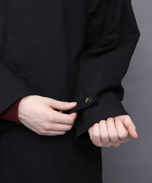 EMMA CLOTHES(エマクローズ)の「全面裏ボアオーバーバルカラーコート(ステンカラーコート・メンズ・ブラック/オリーブ・M/L)」の10枚目の写真