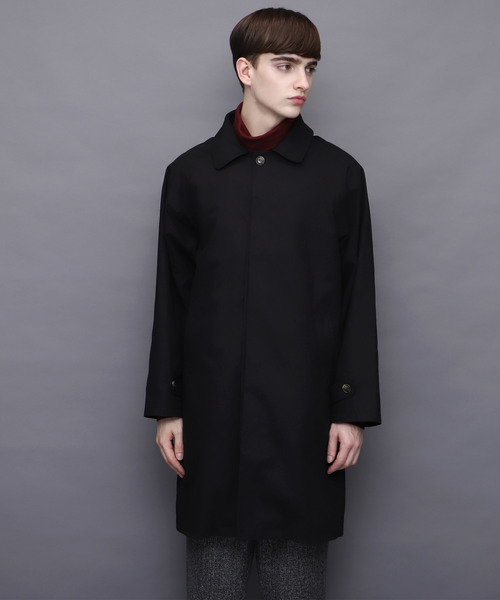 EMMA CLOTHES(エマクローズ)の「全面裏ボアオーバーバルカラーコート(ステンカラーコート・メンズ・ブラック/オリーブ・M/L)」の6枚目の写真