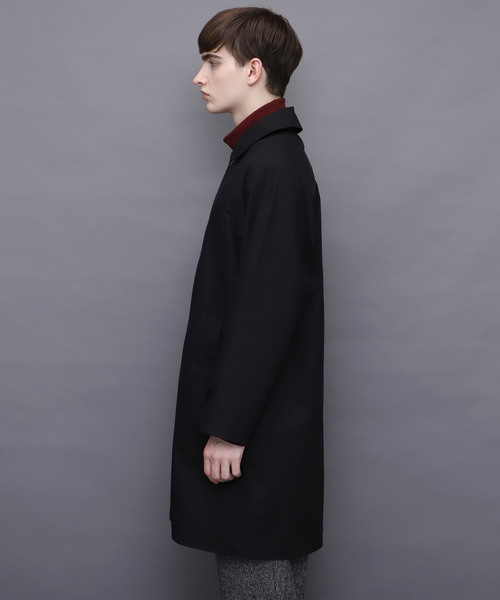 EMMA CLOTHES(エマクローズ)の「全面裏ボアオーバーバルカラーコート(ステンカラーコート・メンズ・ブラック/オリーブ・M/L)」の4枚目の写真