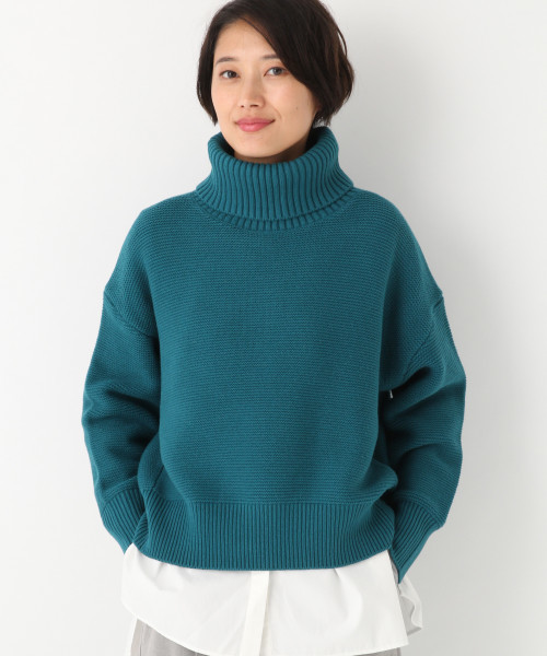 GLOBAL WORK（グローバルワーク）の「洗えるガータータートルプルオーバー/822613（ニット/セーター・レディース・オフホワイト/ホワイト系その他/ベージュ/ブルー/イエロー・MEDIUM/LARGE）」の4枚目の写真