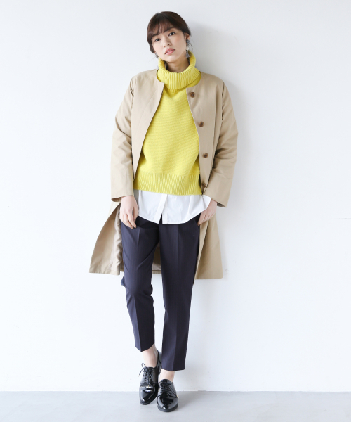 GLOBAL WORK（グローバルワーク）の「洗えるガータータートルプルオーバー/822613（ニット/セーター・レディース・オフホワイト/ホワイト系その他/ベージュ/ブルー/イエロー・MEDIUM/LARGE）」の6枚目の写真