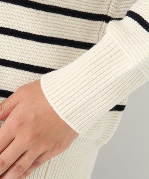 GLOBAL WORK（グローバルワーク）の「洗えるガータータートルプルオーバー/822613（ニット/セーター・レディース・オフホワイト/ホワイト系その他/ベージュ/ブルー/イエロー・MEDIUM/LARGE）」の8枚目の写真