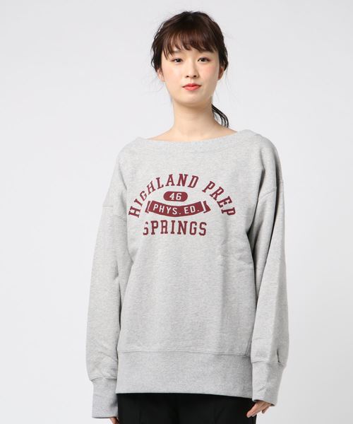 archives（アルシーヴ）の「カレッジロゴオフショルプルオーバー（Tシャツ/カットソー・レディース・ネイビー/グレー/オフホワイト・MEDIUM）」の2枚目の写真