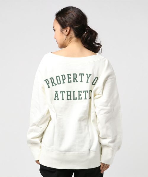 archives（アルシーヴ）の「カレッジロゴオフショルプルオーバー（Tシャツ/カットソー・レディース・ネイビー/グレー/オフホワイト・MEDIUM）」の5枚目の写真