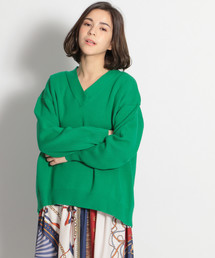 niko and... | ミラノリブ抜き襟Ｖプルオーバー(ニット/セーター)