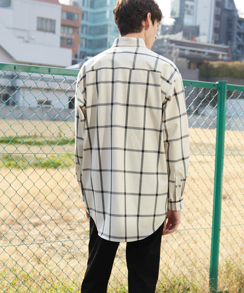 MAISON SPECIAL（メゾンスペシャル）の「オーバーサイズ4WAYビッグチェックシャツ 【MAISON SPECIAL/メゾンスペシャル】（シャツ/ブラウス・メンズ・ブラック/オフホワイト・44/46/48）」の7枚目の写真