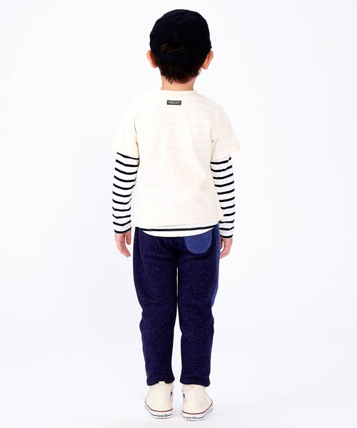 apres les cours(アプレレクール)の「アップルレイヤードTシャツセット(Tシャツ/カットソー・キッズ・オフホワイト/グリーン/マスタード・90/100/110/120/80/130)」の7枚目の写真