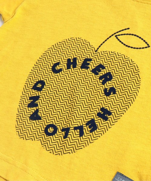 apres les cours(アプレレクール)の「アップルレイヤードTシャツセット(Tシャツ/カットソー・キッズ・オフホワイト/グリーン/マスタード・90/100/110/120/80/130)」の9枚目の写真