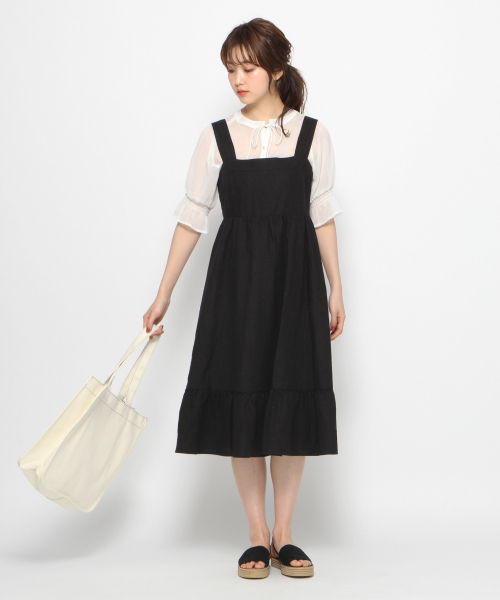 Heather（ヘザー）の「バックリボンノースリーブワンピース 832677