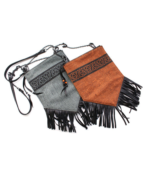 GARA（ガラ）の「GARA:CELTIC FOLK 2WAY BAG（ショルダーバッグ・メンズ・ブラウン/ブルーグレー・ONE SIZE）」の15枚目の写真