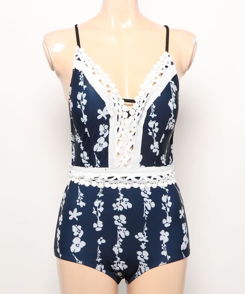 セール C U L 花柄 レース ワンピース オールインワン 水着 Chw340 水着 C U L シーユーエル のファッション通販 Zozotown