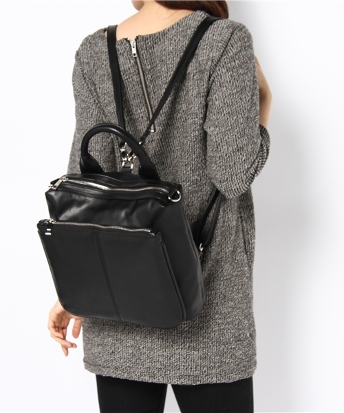 Another Edition（アナザーエディション）の「AE 2Way SQ リュック（バックパック/リュック・レディース・ブラック/ホワイト・フリー）」の16枚目の写真