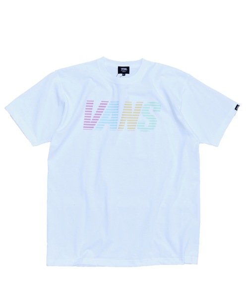 VANS(バンズ)の「VANS / ヴァンズ VANS STRIPE LOGO SS T(Tシャツ/カットソー)」|ホワイト