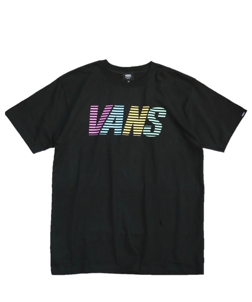 VANS(バンズ)の「VANS / ヴァンズ VANS STRIPE LOGO SS T(Tシャツ/カットソー)」|ブラック