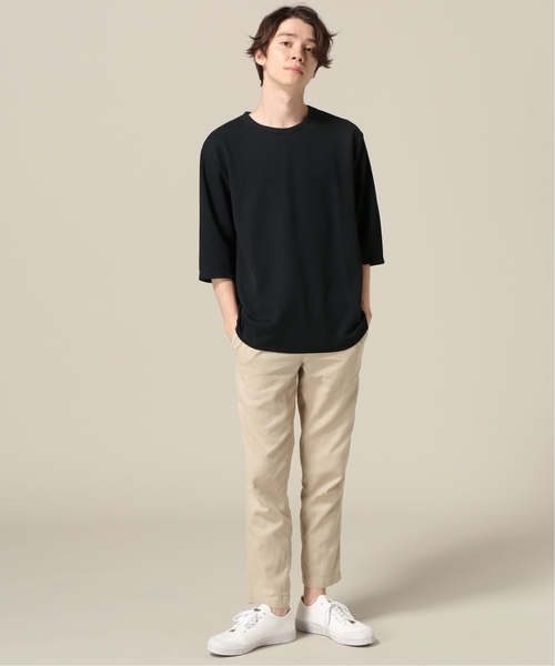 417 EDIFICE(フォーワンセブンエディフィス)の「ポリコットワッフル5STEE(Tシャツ/カットソー・メンズ・ブラック/ホワイト/ベージュ/カーキ・SMALL/MEDIUM/LARGE)」の5枚目の写真