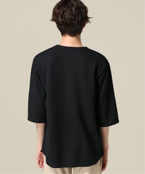 417 EDIFICE(フォーワンセブンエディフィス)の「ポリコットワッフル5STEE(Tシャツ/カットソー・メンズ・ブラック/ホワイト/ベージュ/カーキ・SMALL/MEDIUM/LARGE)」の8枚目の写真