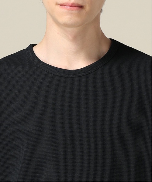 417 EDIFICE(フォーワンセブンエディフィス)の「ポリコットワッフル5STEE(Tシャツ/カットソー・メンズ・ブラック/ホワイト/ベージュ/カーキ・SMALL/MEDIUM/LARGE)」の9枚目の写真