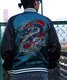 WESTSEA（ウエストシー）の「虎 風神雷神 舞子 鷹 龍 和柄 薔薇虎 薔薇(バラ) 狼 龍虎 金魚 鯉 鶴スカジャン（スカジャン）」