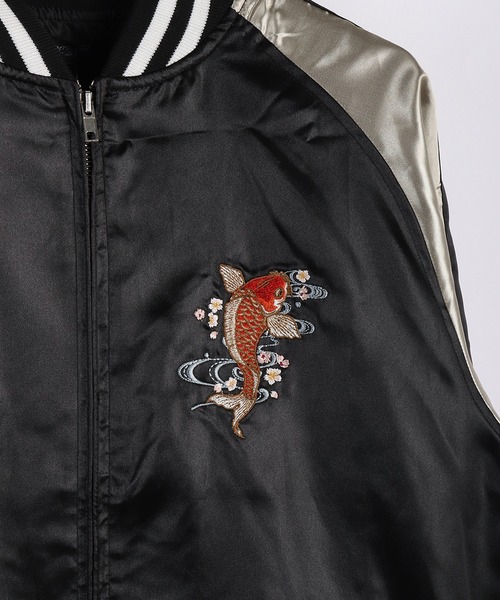 【早い者勝ち！】スカジャン　ジャケット　アウター　和柄　龍　ドラゴン　薔薇　バラ メンズセレクト 龍 竜 赤龍 ジャケット スカジャン オール/刺繍